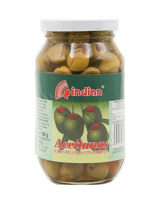 ACEITUNA INDIAN 500GR PIMENTON