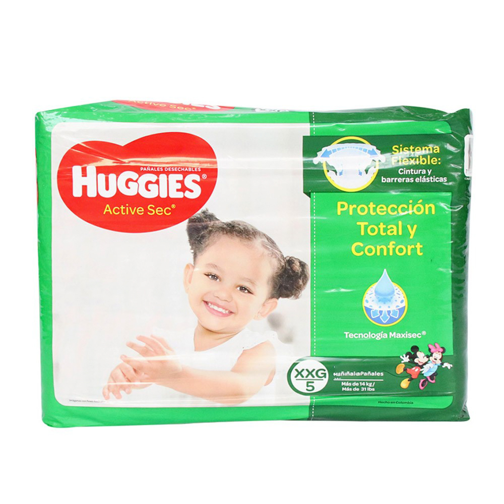 PAÑALES HUGGIES ACT SEC XXG 20UND