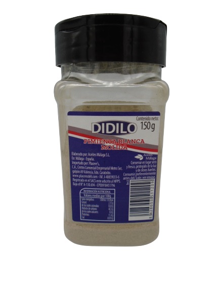 PIMIENTA DIDILO 150GR BLANCA MOLIDA
