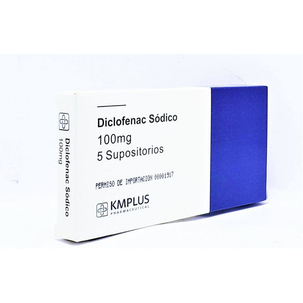 DICLOFENAC SODICO 100MG X 5 SUPOSITORIOS KMPLUS