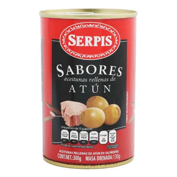 ACEITUNA RELLENA SERPIS 300GR ATUN EN ESCABECHE