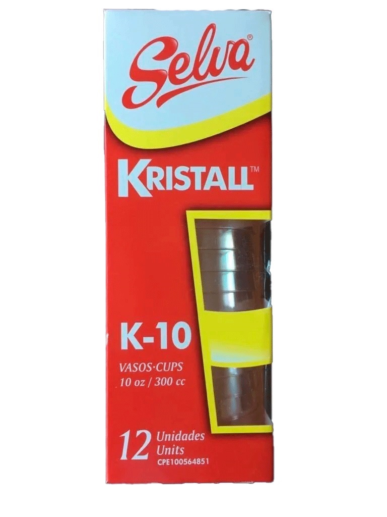 VASOS KRISTAL SELVA 10OZ. X12UND