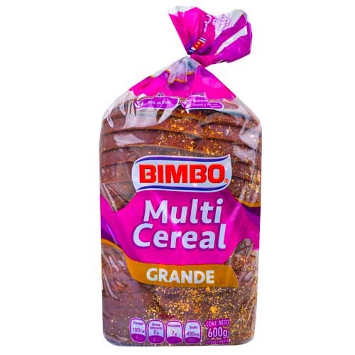 PAN SANDWICH BIMBO 600GR MULTICEREALES INTEGRAL