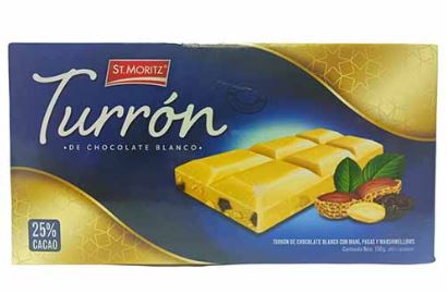 TURRON MANI ST MORITZ 100GR BLANCO