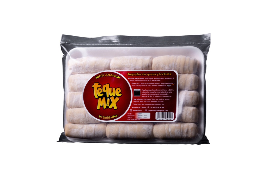 TEQUEÑOS TEQUE MIX 15 UND QUESO TOCINETA