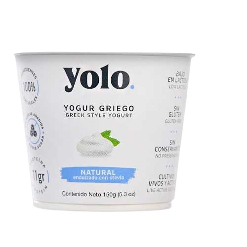 YOGURT GRIEGO YOLO 150GR NATURAL STEVIA