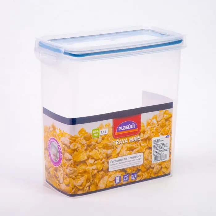 RECIPIENTE PLASUTIL TRABAMAS RECT. 3L