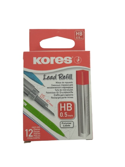TUBO DE MINAS KORES 0.5MM 12UND