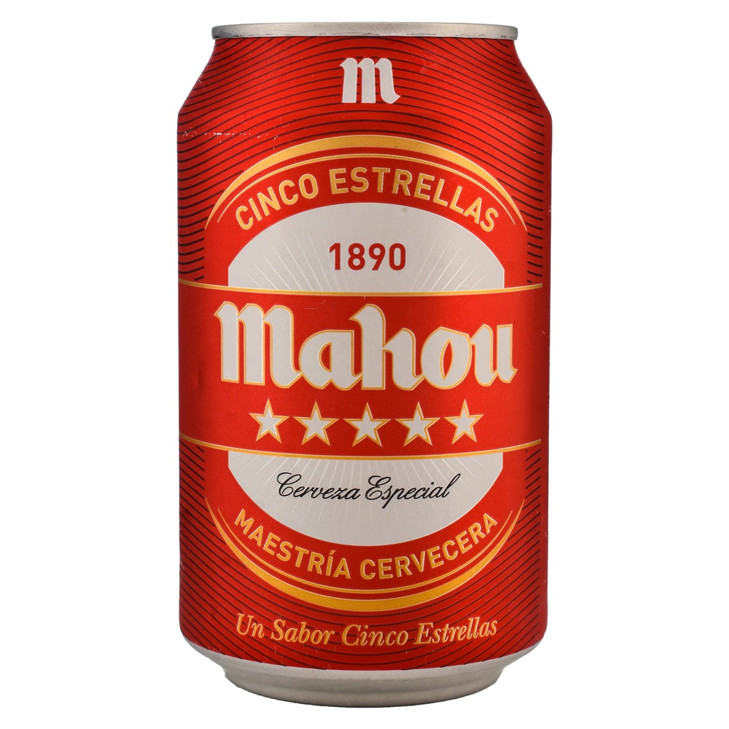 CERVEZA MAHOU 330ML 5 ESTRELLAS LATA